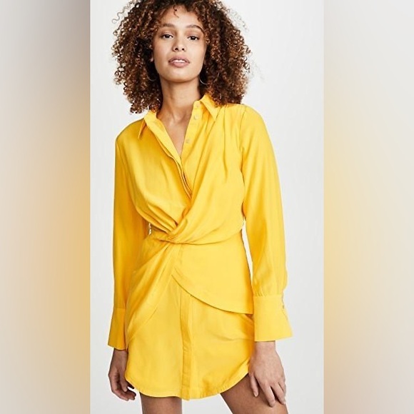 Acler Dresses & Skirts - Acler Elegant Yellow Wrap Dress